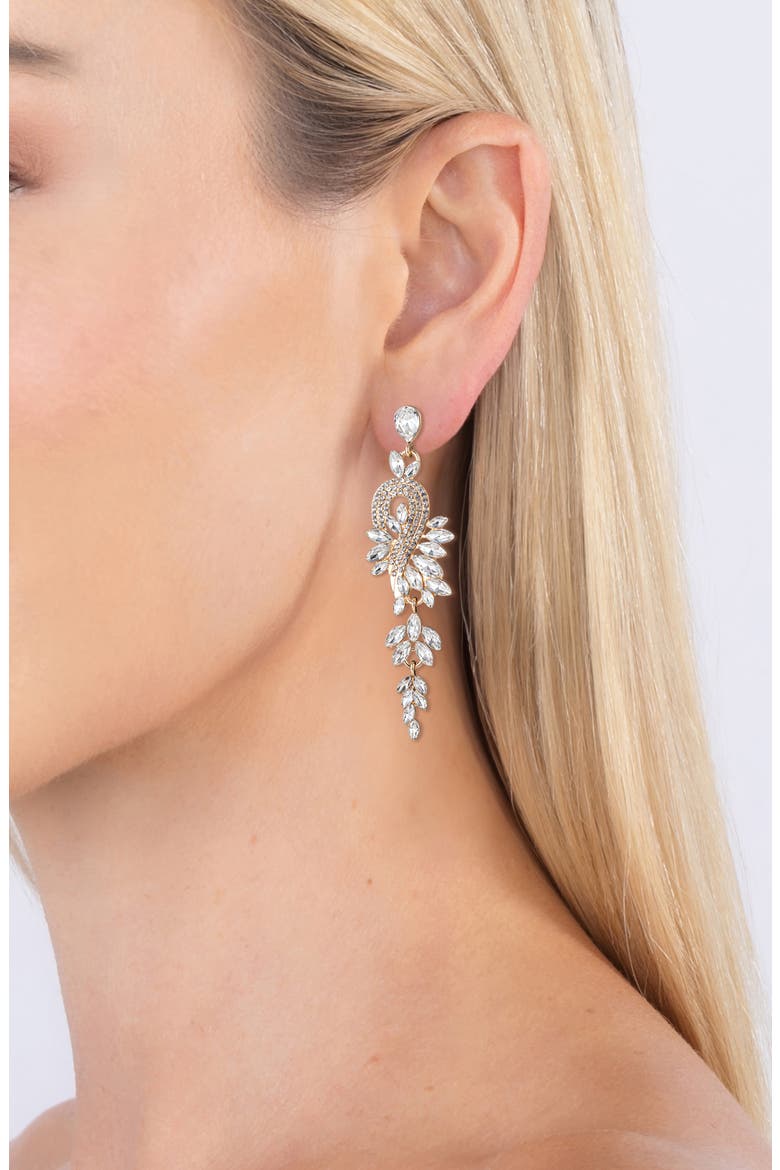 Gardena Drao Crystal Statement Earrings, Alternate, color, GOLD