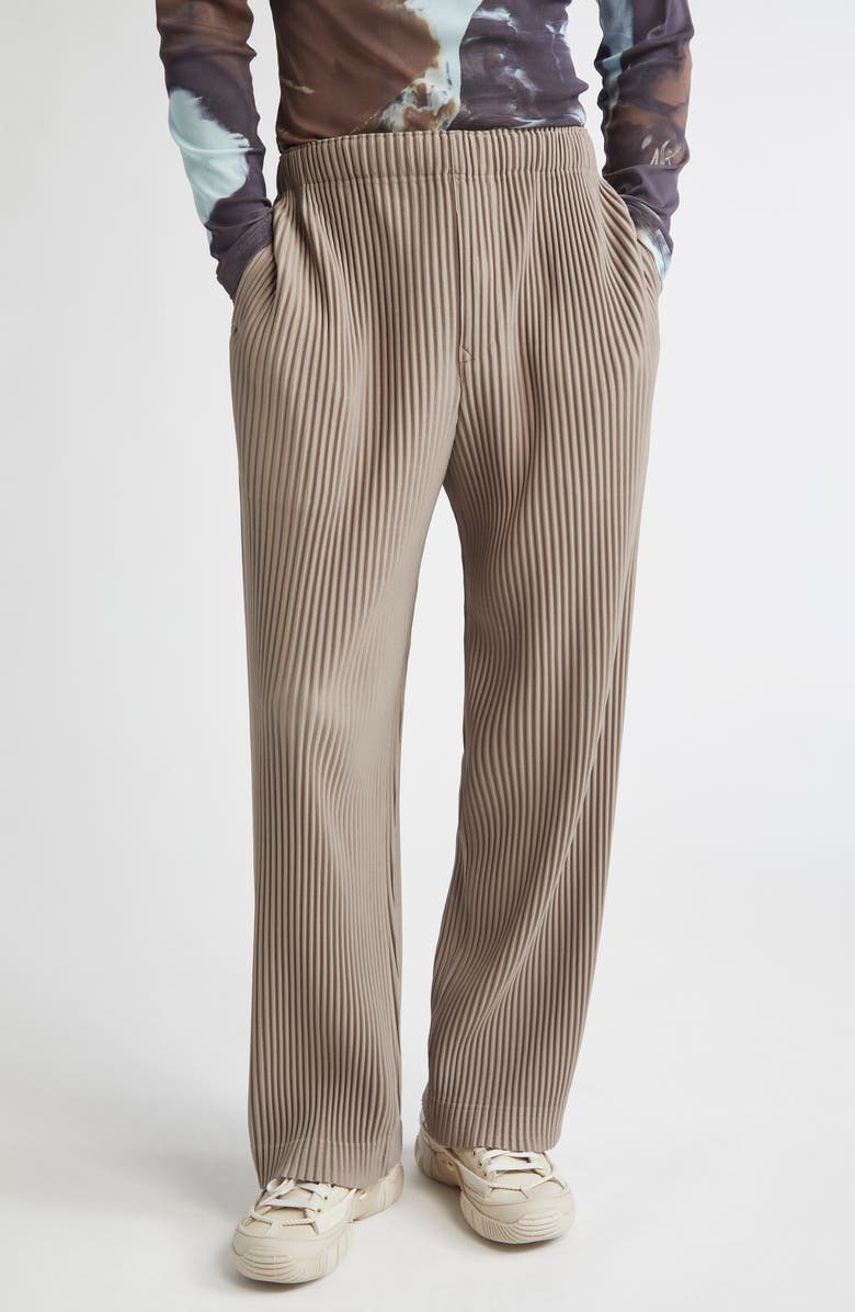 Homme Plissé Issey Miyake Monthly Colors September Pleated Pants, Main, color, Riverside Gray