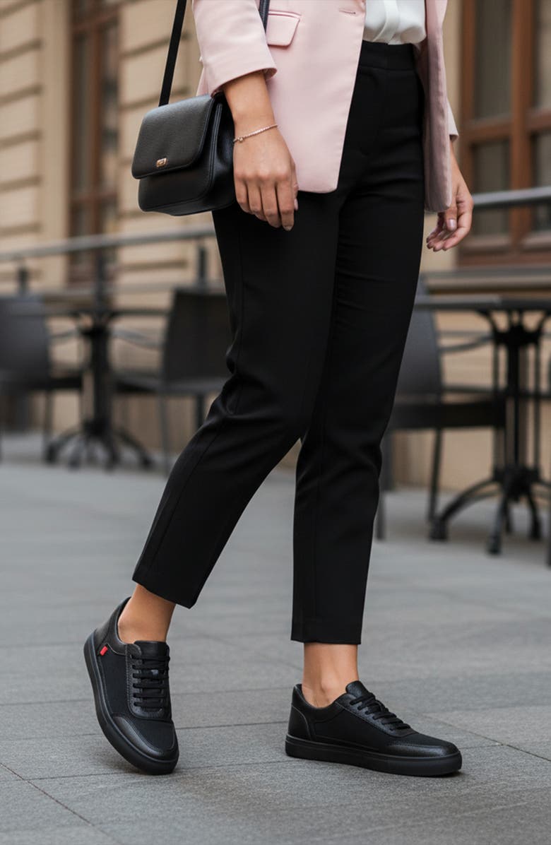 Marc Joseph New York Columbia Street Low Top Sneaker, Alternate, color, Black White Sole