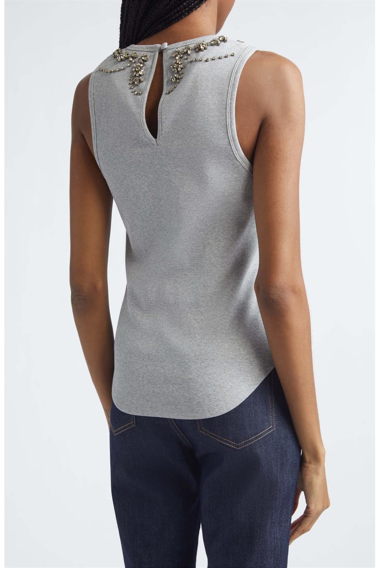 Crystal Lattice Lizzie Tank, Alternate, color, HEATHER GREY