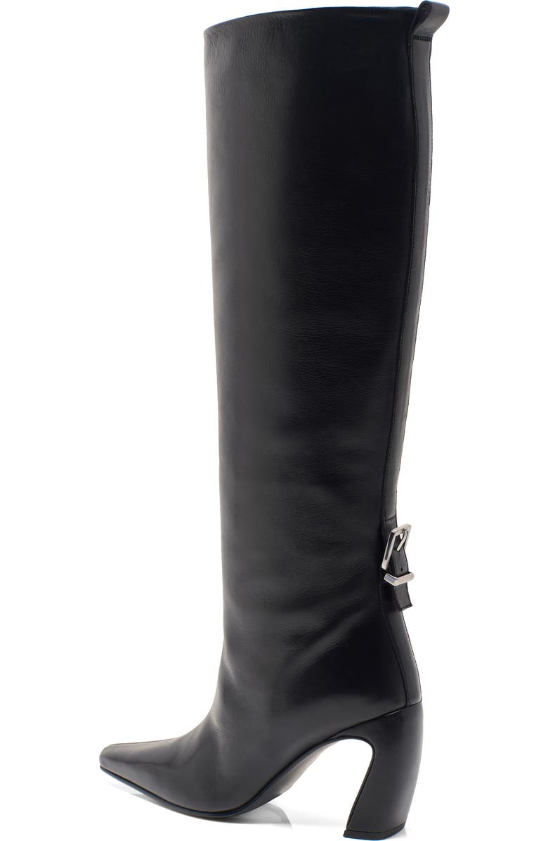 Free People Date Night Knee High Boot, Alternate, color, Black Leather