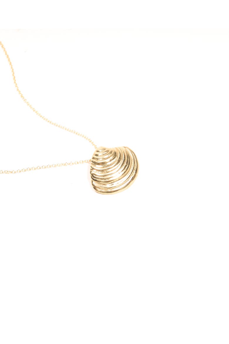 La Plage Necklace, Alternate, color, Brass