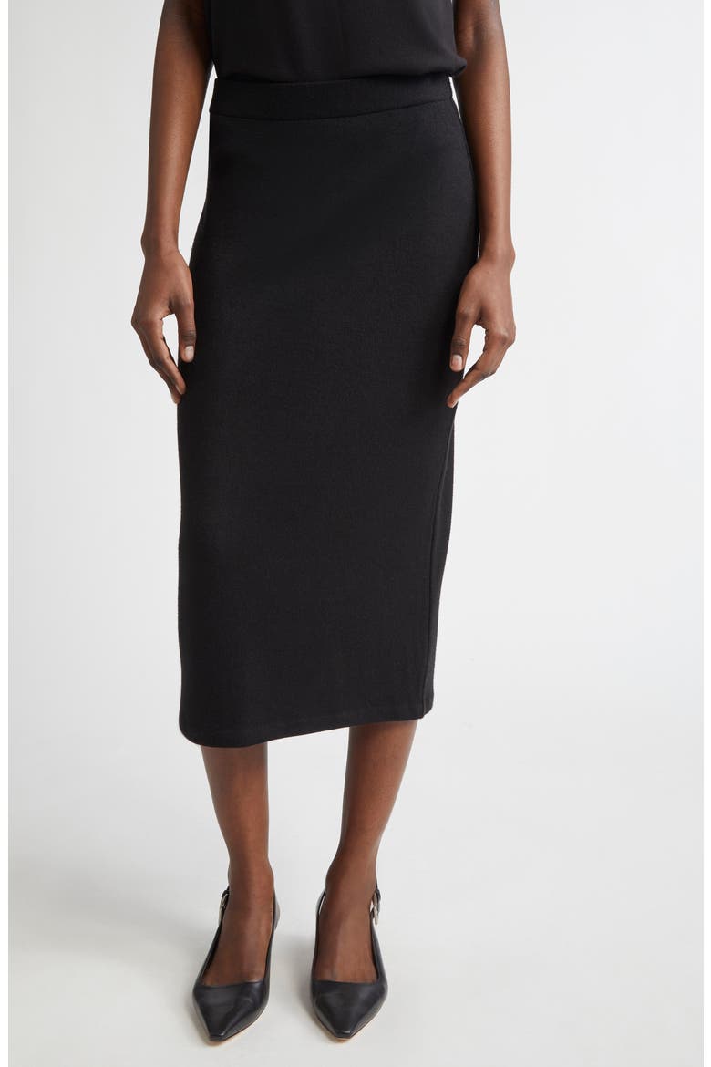 Midi Sweater Skirt, Main, color, BLACK