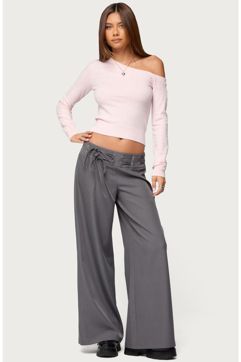 Mayson One-Shoulder Sweater, Alternate, color, LIGHT-PINK