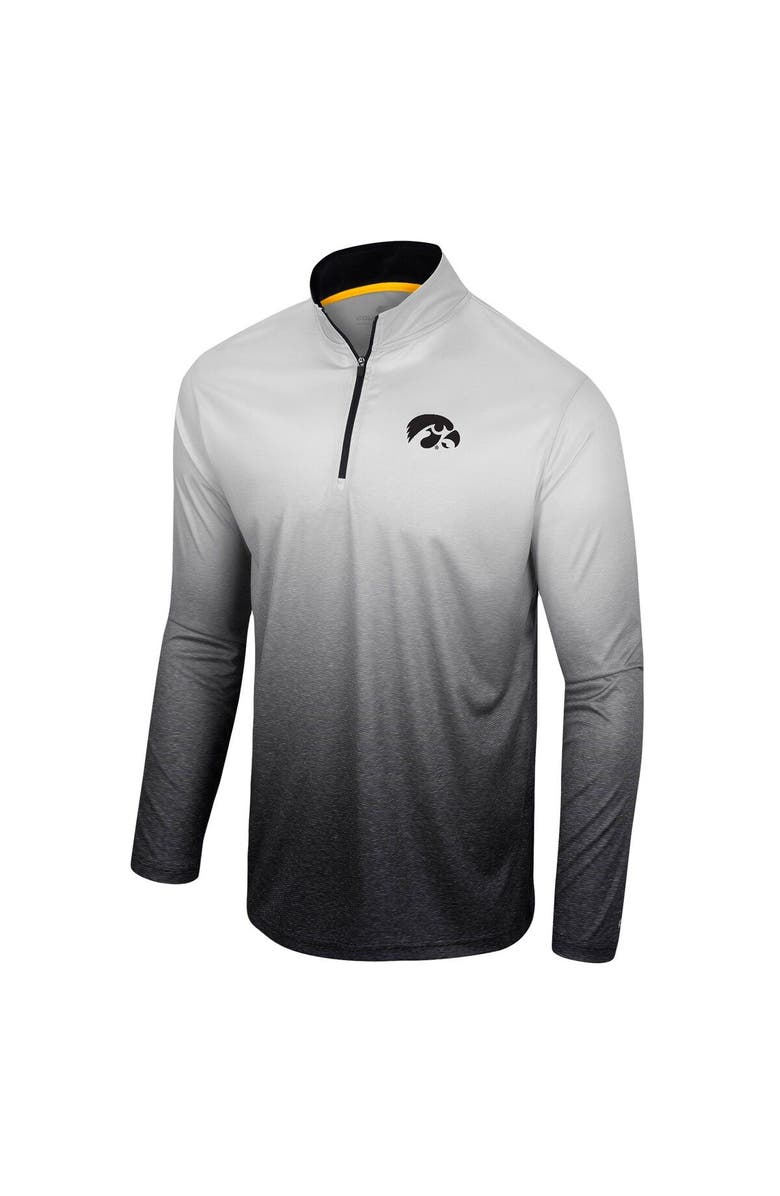 COLOSSEUM Men's Colosseum White/Black Iowa Hawkeyes Laws of Physics Quarter-Zip Windshirt, Alternate, color, 