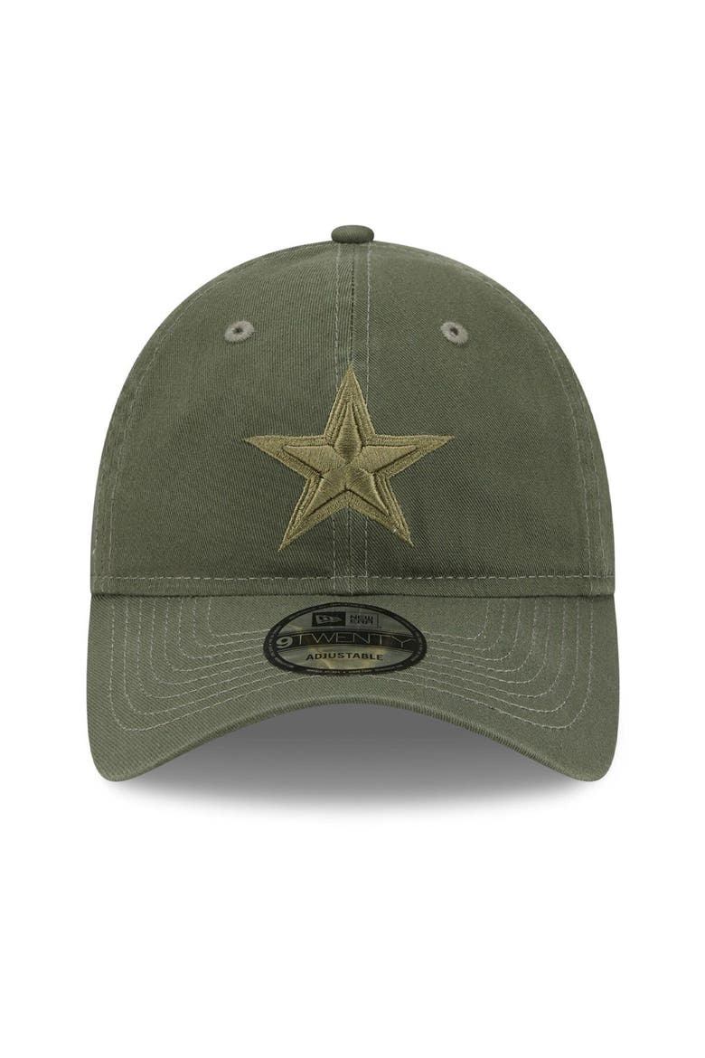 Men's New Era Olive Dallas Cowboys Core Classic 2.0 Tonal 9TWENTY Adjustable Hat, Alternate, color, Olive