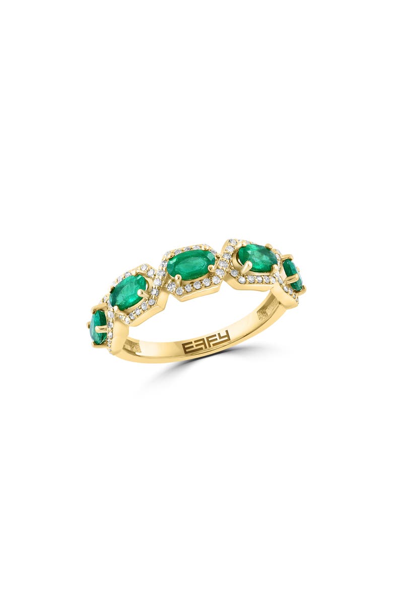 EFFY Diamond & Emerald Ring, Main, color, 