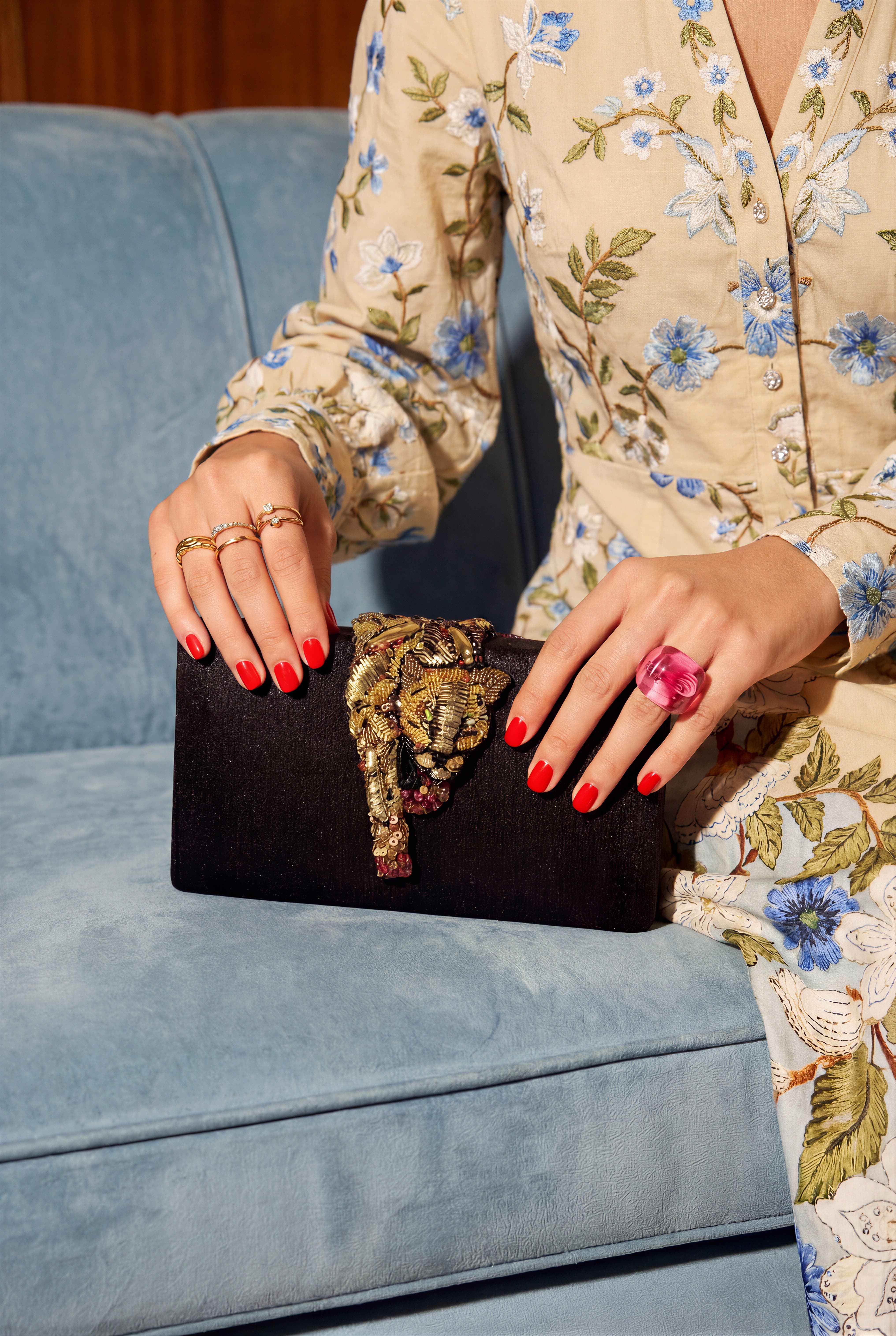 Simitri Raaka Clutch, Alternate, color, Onyx