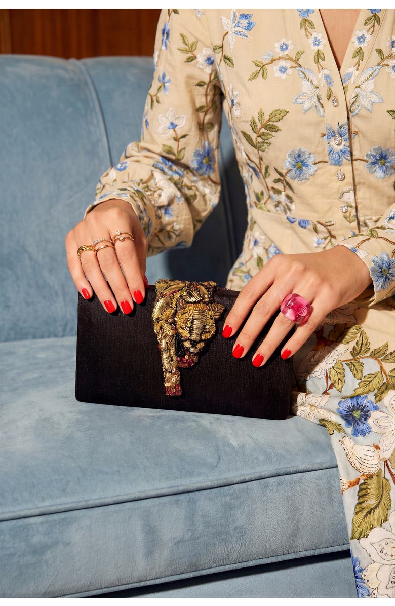 Simitri Raaka Clutch, Alternate, color, Onyx