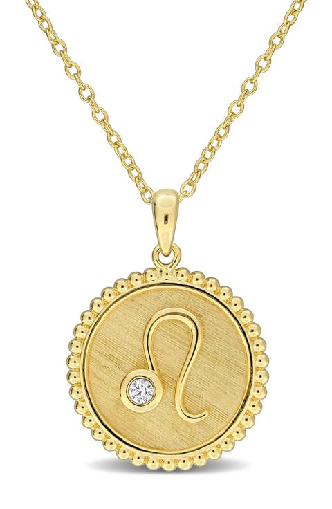 Sagittarius Created White Sapphire Pendant Necklace