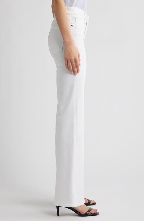 Frame Le Crop Flare Mini Slits Jeans In White In White