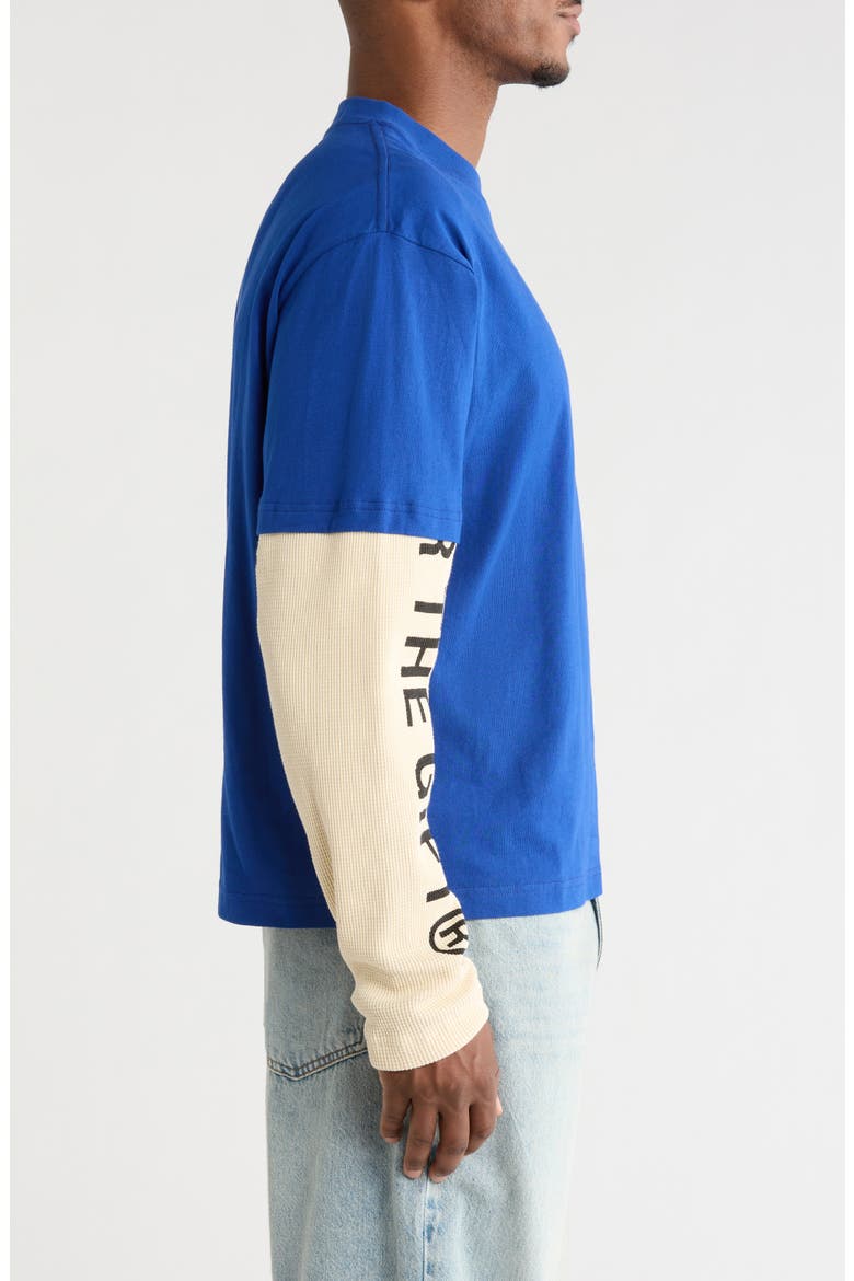 Honor Double Sleeve Cotton T-Shirt, Alternate, color, ROYAL BLUE