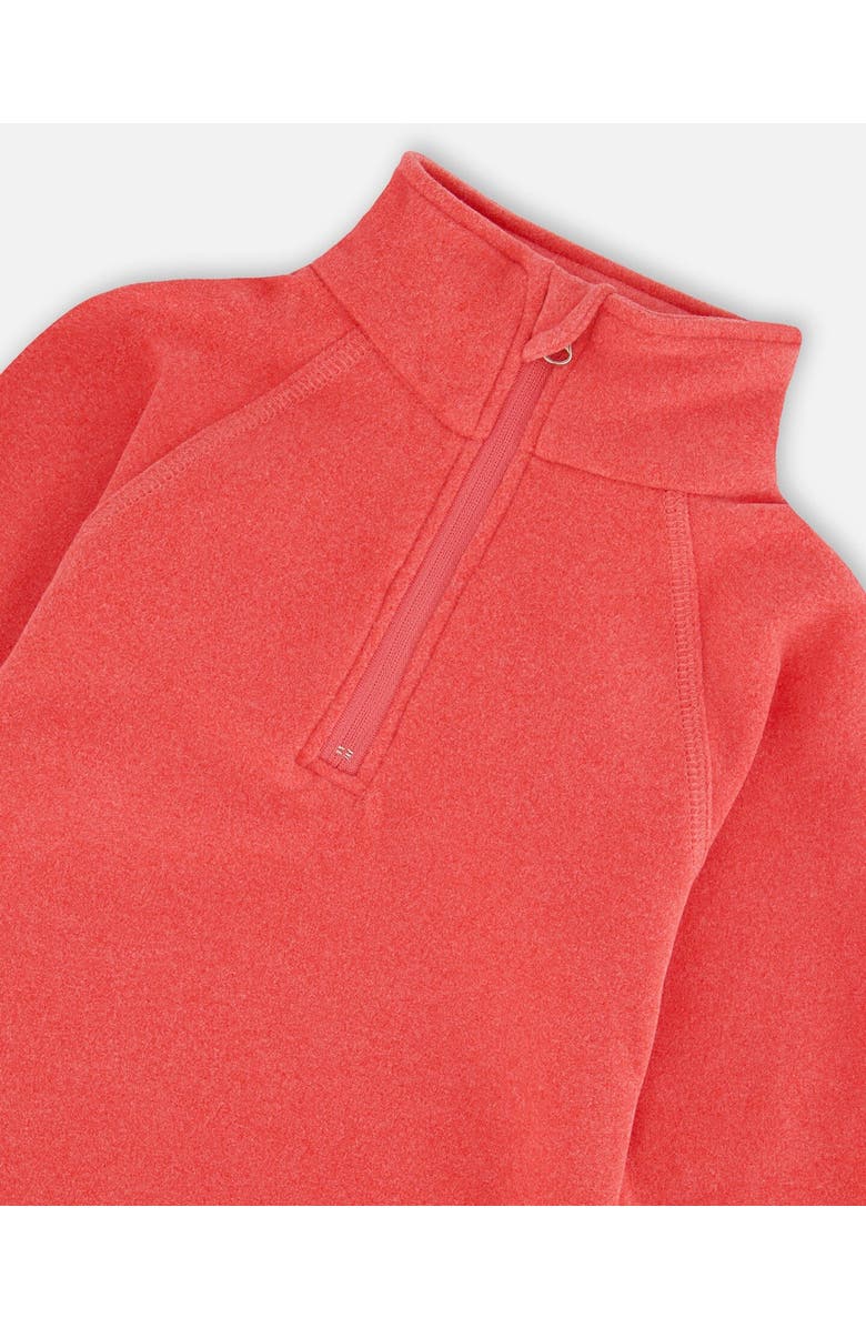 Deux par Deux Girl's Two Piece Thermal Underwear Set Coral, Alternate, color, 