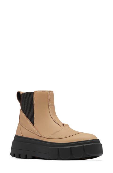 【関税・送料込み】SOREL BOOTS BEIGE LEATHER CHELSEA BOOTS Sorel Hi-Line Heel Chelsea Boot | One:Nine Boutique