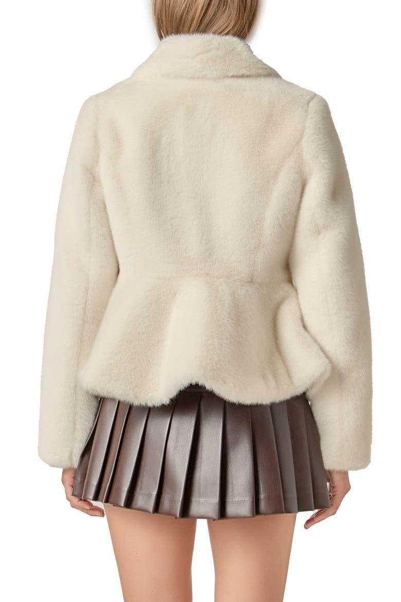 Peplum Faux Fur Coat (Women) | Nordstrom