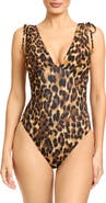 Robin Piccone Olivia Plunge Neck One-Piece Swimsuit