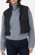 Blu Pepper Collared Water Repellent Cropped Puffer Vest