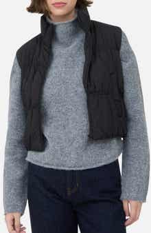 Collared Water Repellent Cropped Puffer Vest