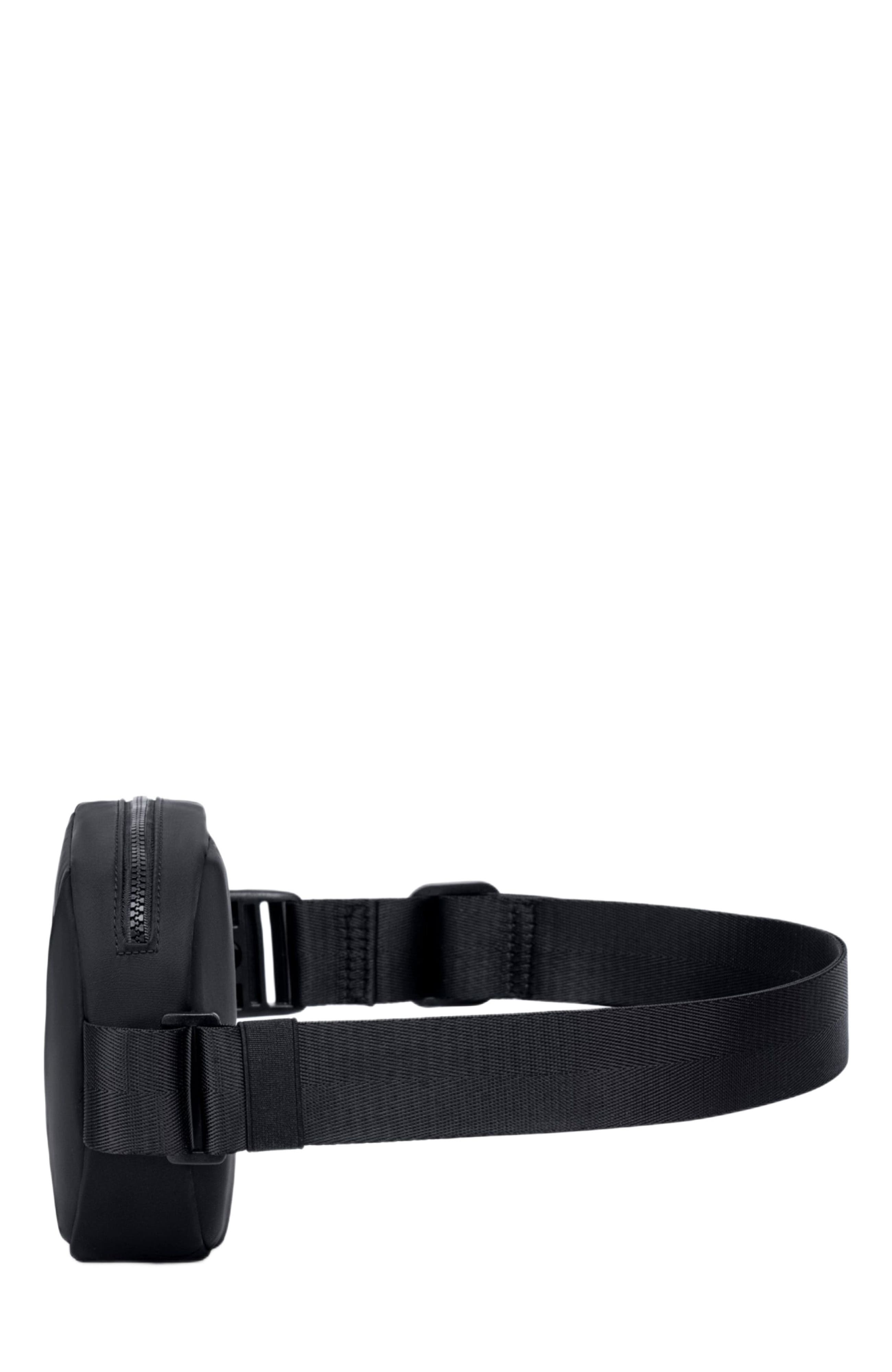 Lux and Nyx Origami Sling Belt Bag With Extender Strap, Alternate, color, Black