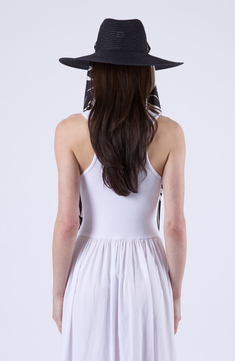 Eugenia Kim Cassidy UPF 25+ Packable Straw Fedora, Alternate, color, Black