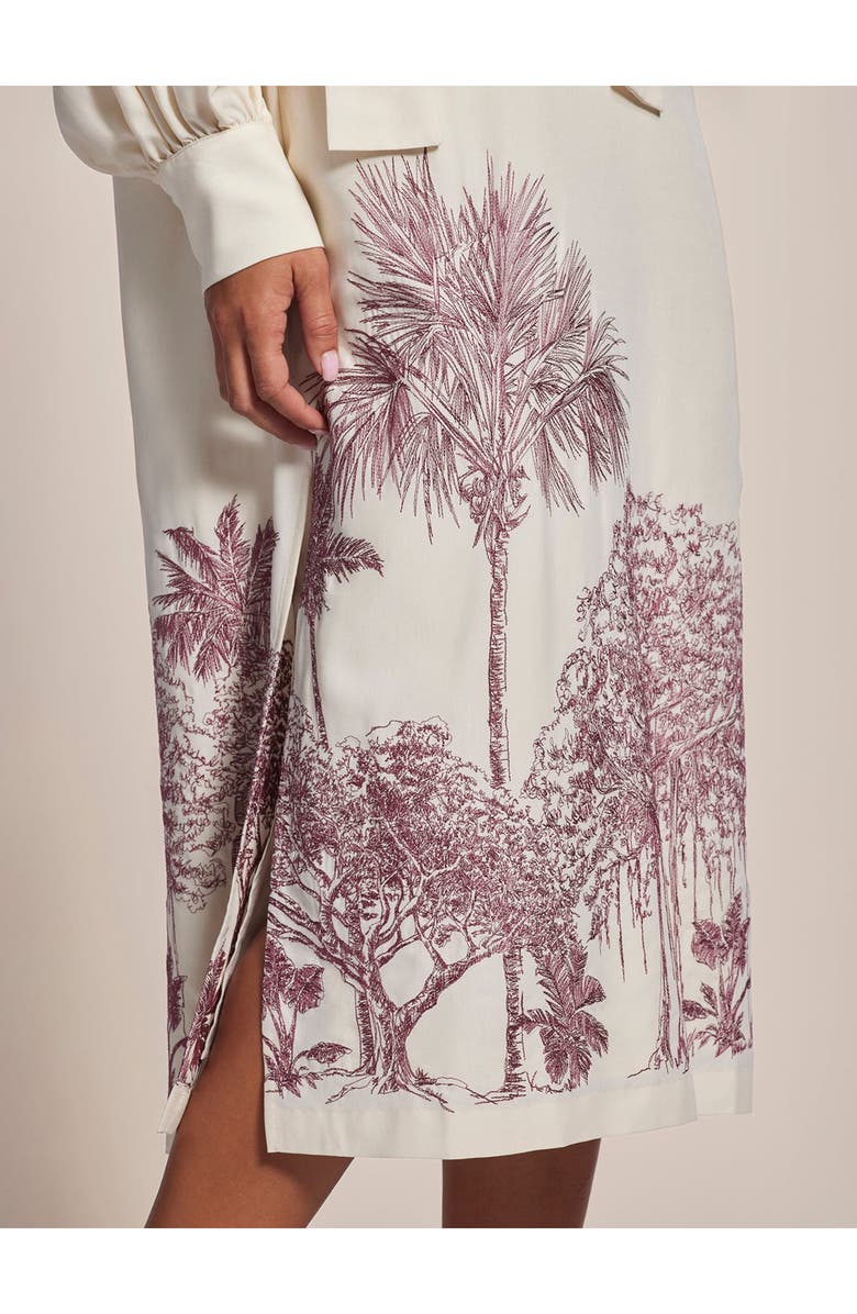 Tori Richard For the Trees Embroidery Winona Caftan, Alternate, color, Shell