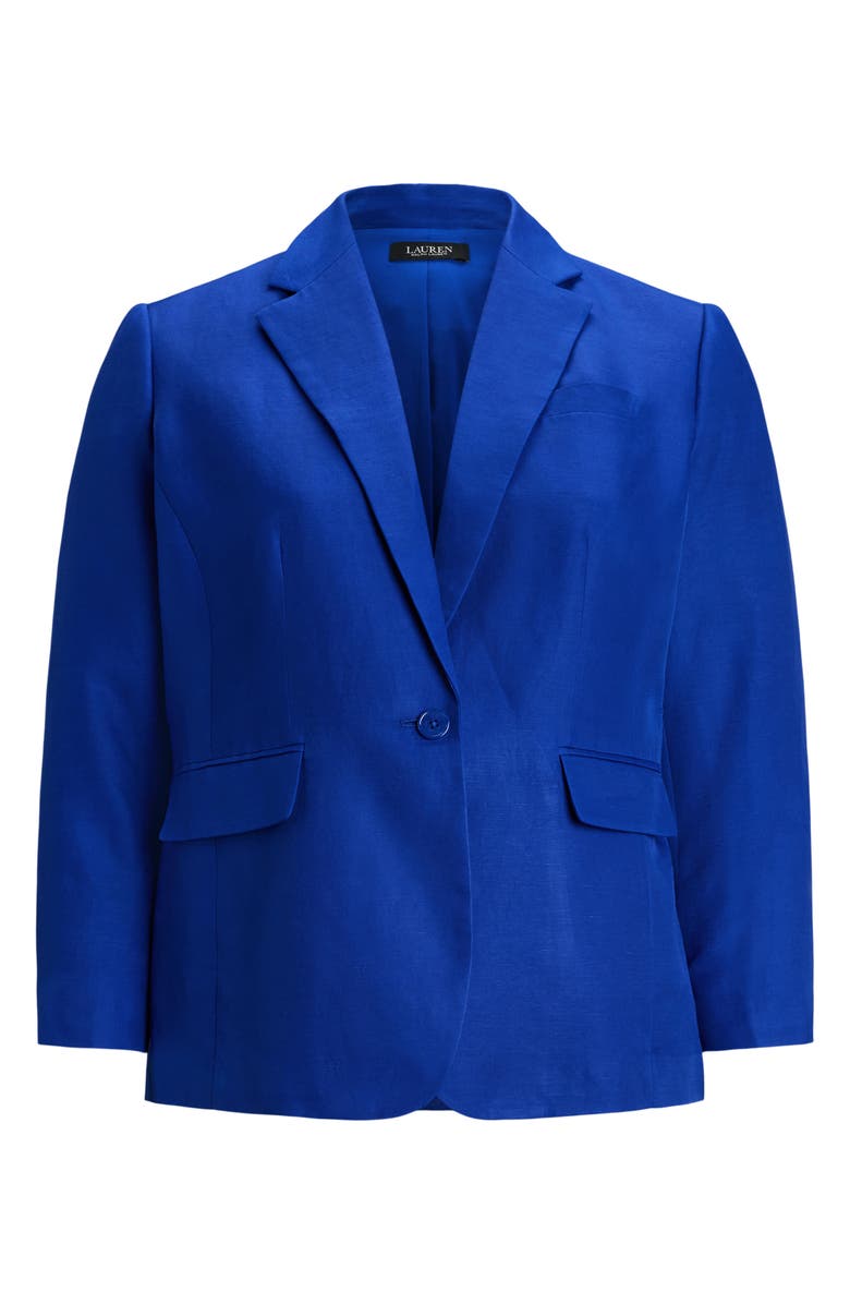 Lauren Ralph Lauren Solid Linen Blend Blazer, Alternate, color,