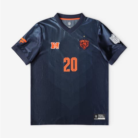Youth Fanatics Navy Chicago Bears Football x Football V-Neck Fan Top