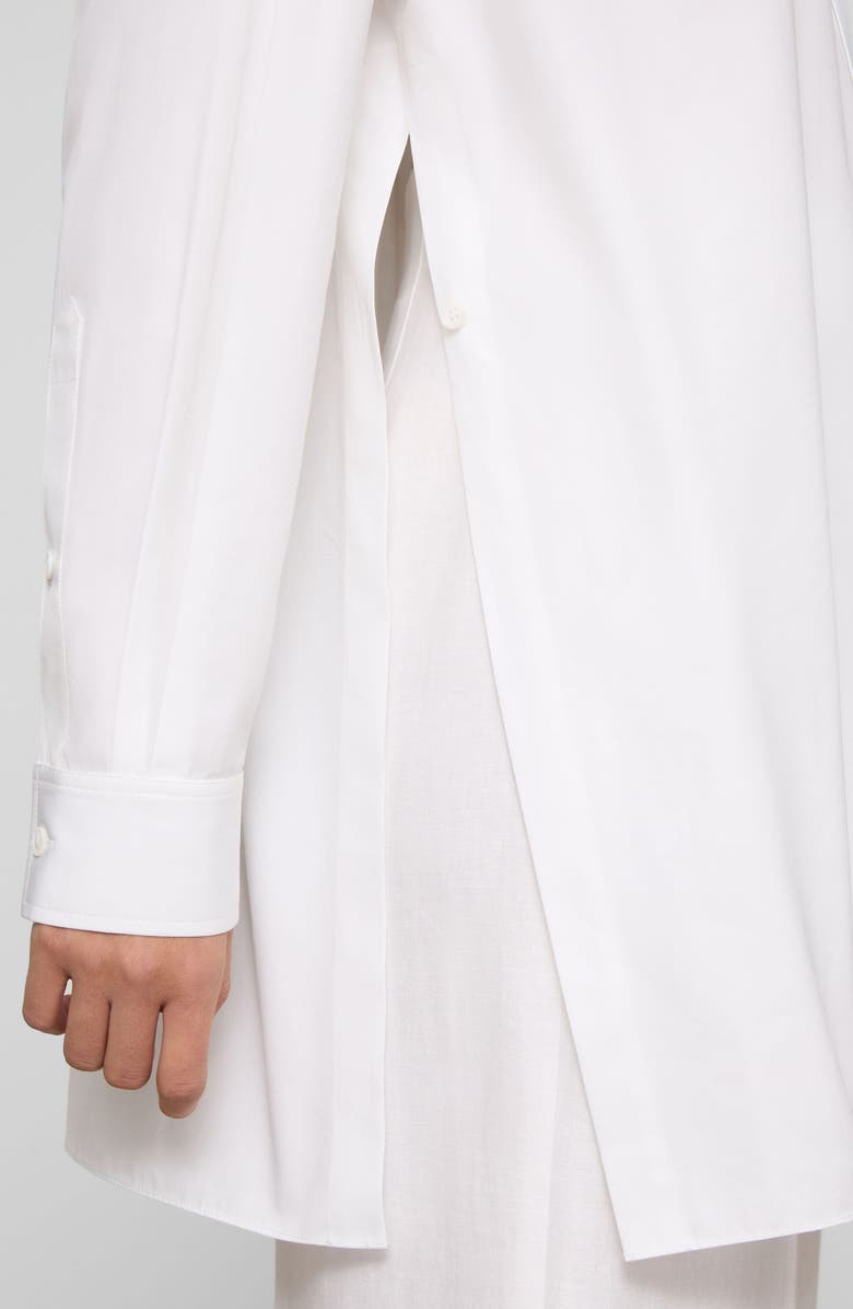 Lafayette 148 New York Oversize Cotton Poplin Convertible Wrap Blouse, Alternate, color, White