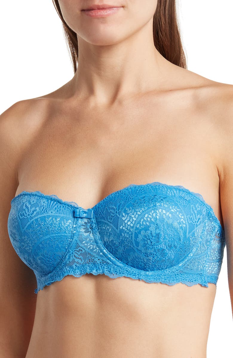 SECRET LACE Lace Underwire Balconette Bra, Alternate, color,