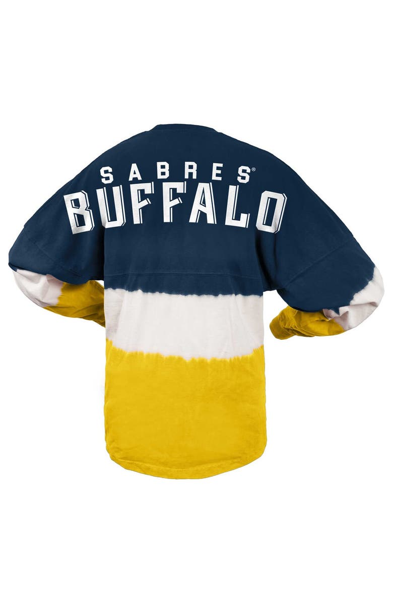 SPIRIT JERSEY Women's Fanatics Branded Navy/Gold Buffalo Sabres Ombre Long Sleeve T-Shirt, Alternate, color, Navy