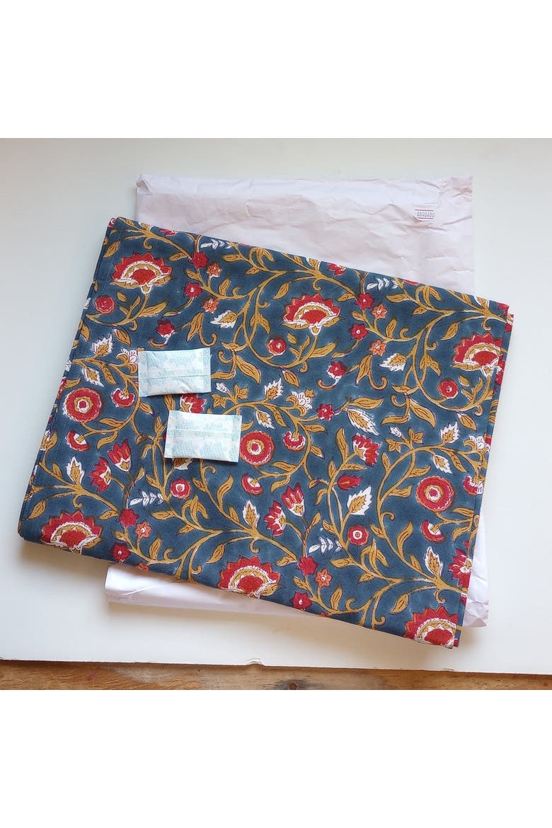 Floral Blooms Tablecloth, Alternate, color, Blue