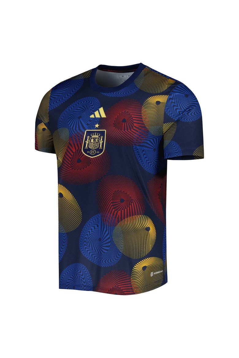Men's adidas Navy Spain National Team 2022 AEROREADY Pre-Match Top, Alternate, color, Navy