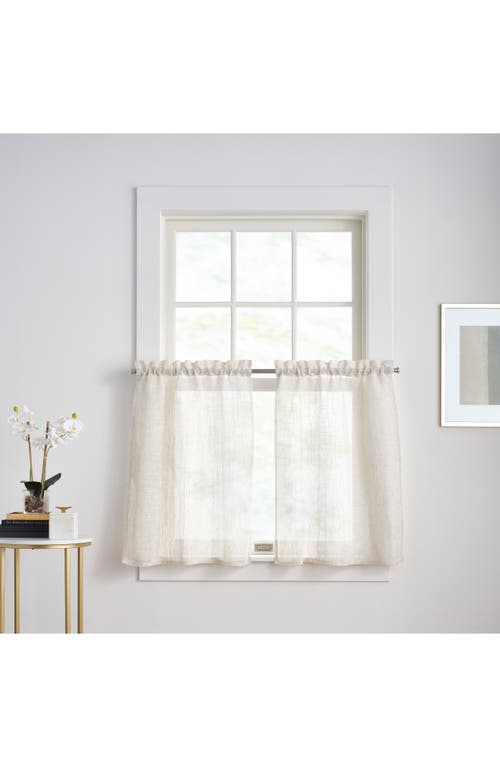 Dkny Set Of 2 Classic Sheer Tier Curtain Panels In Linen