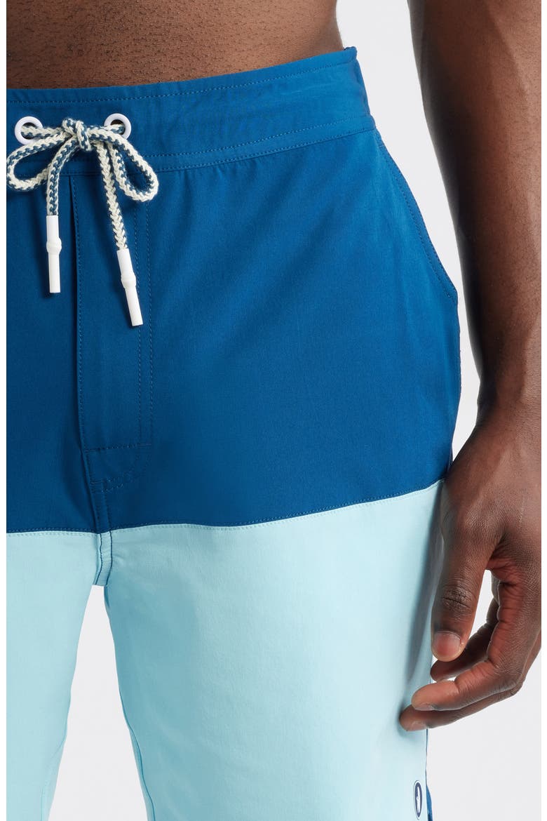 Tully Colorblock Swim Trunks, Alternate, color, SPORT NAVY