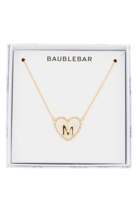 Heart Initial Pendant Necklace