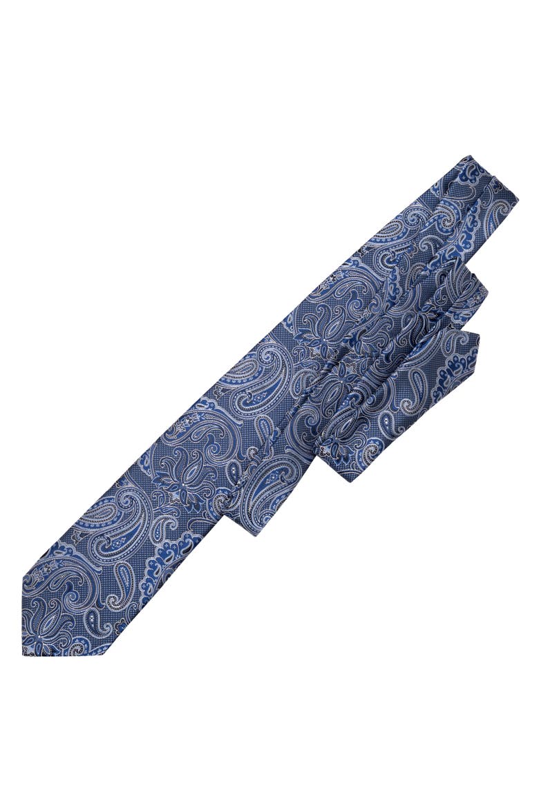 Pavia - Silk Jacquard Tie for Men, Alternate, color, Blue