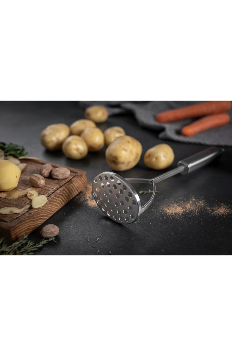 Kuhn Rikon Essential Potato Masher with Stainless Steel Mashing Plate, Alternate, color, Silver
