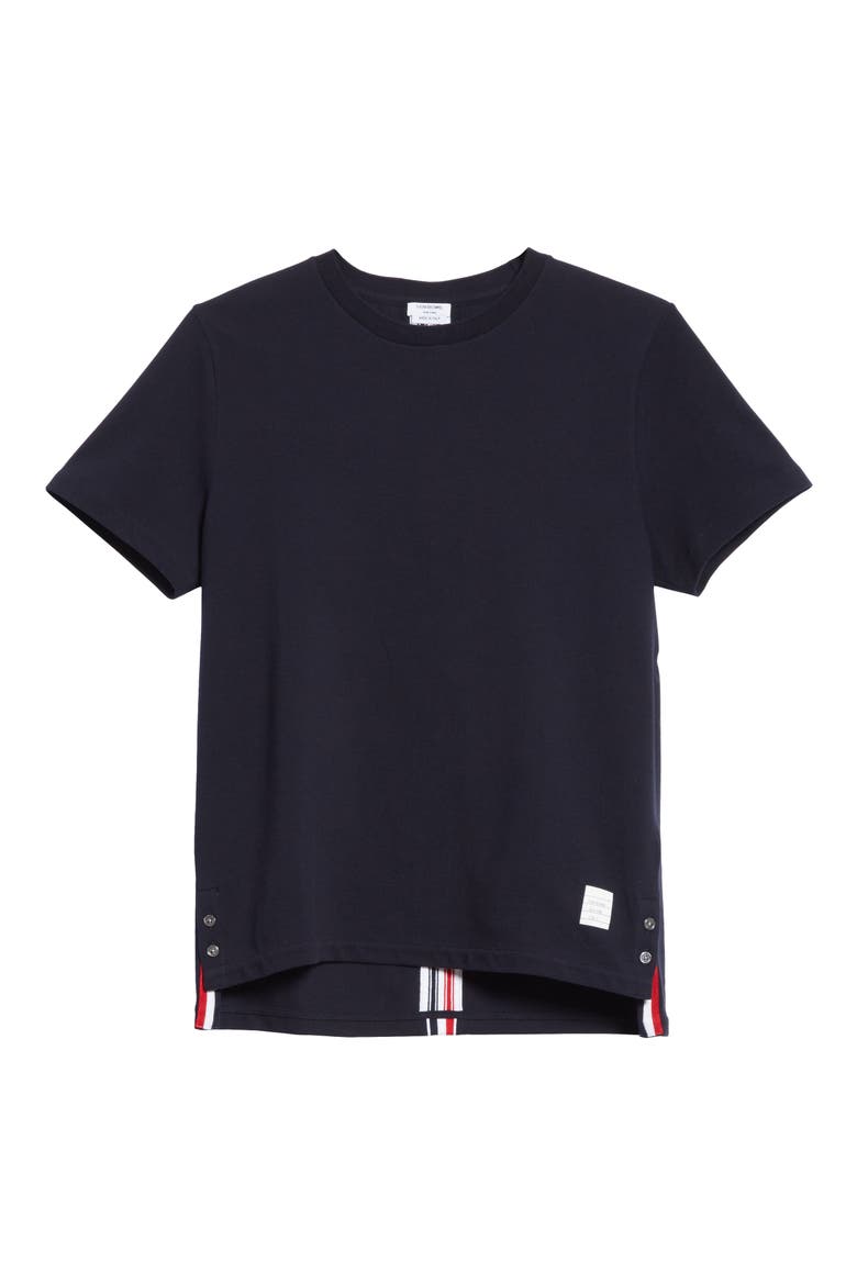 Stripe Crewneck T-Shirt, Alternate, color, NAVY
