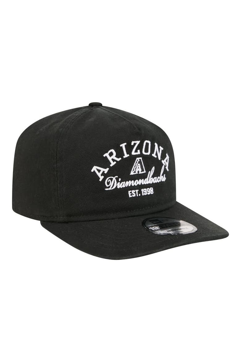 Men's New Era Black Arizona Diamondbacks Stacked 19TWENTY Adjustable Hat, Alternate, color, Black