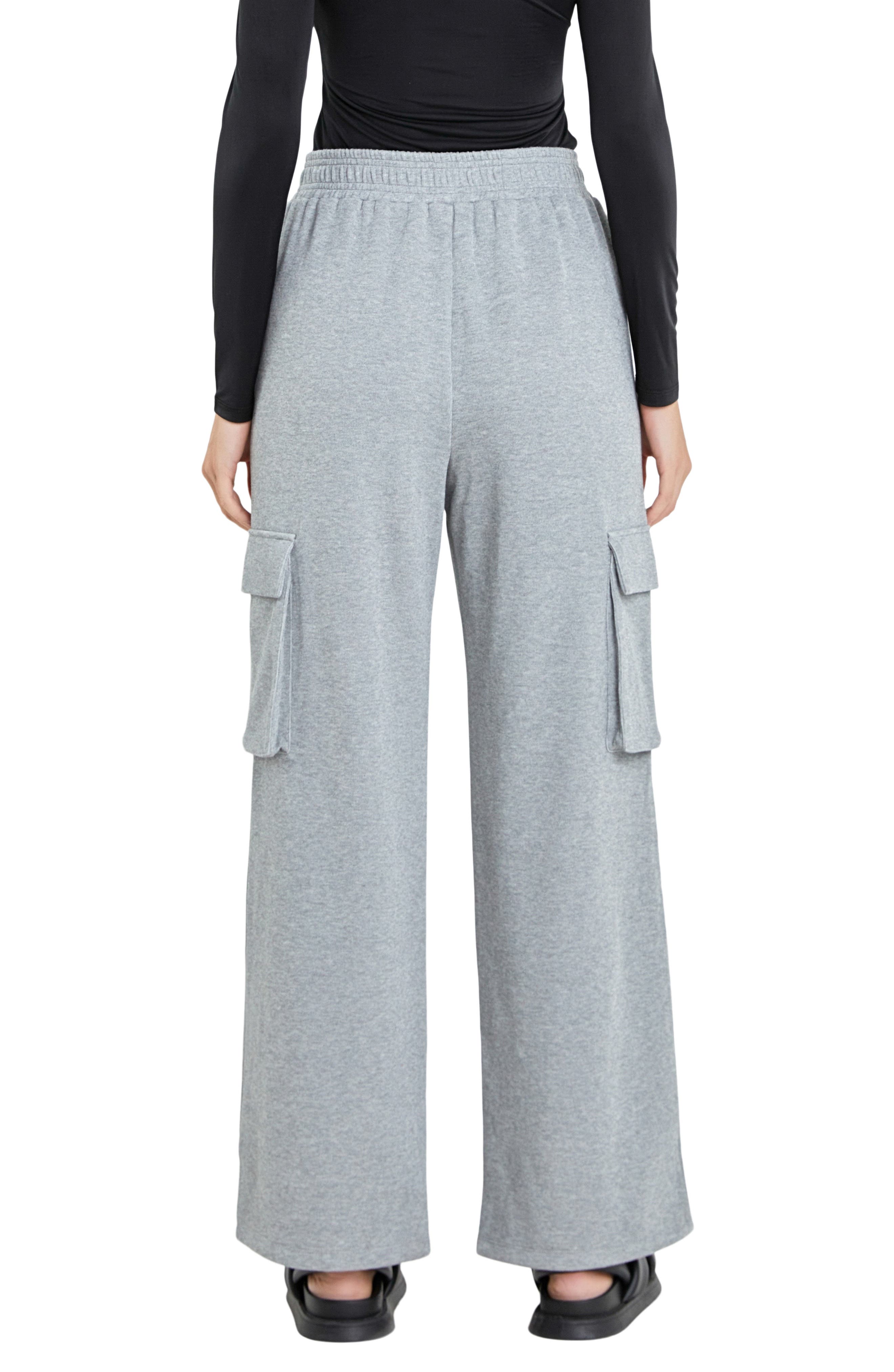 Stretch Cotton Knit Wide Leg Pants - image 4