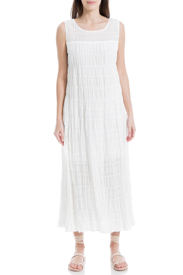 Sleeveless Tiered Maxi Dress, Main, color, WHITE-WHITE