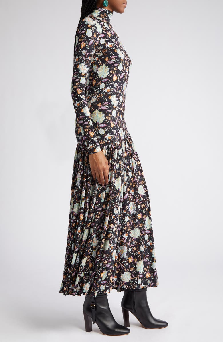 Ulla Johnson Fernanda Floral Long Sleeve Knit Dress, Alternate, color, 