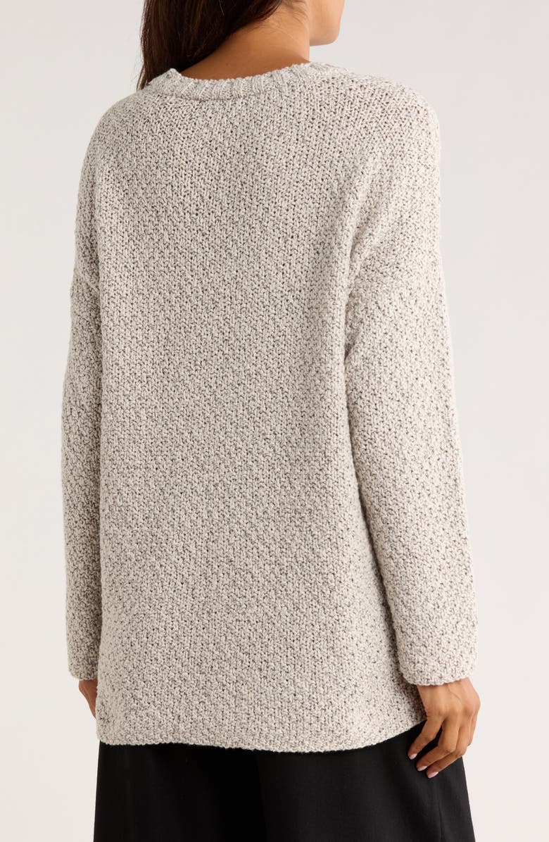 Eileen Fisher Organic Cotton Tunic Sweater, Alternate, color, Sea Salt