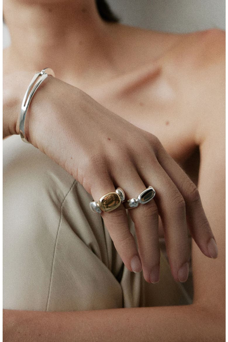 Stone Ring, Alternate, color, SILVER