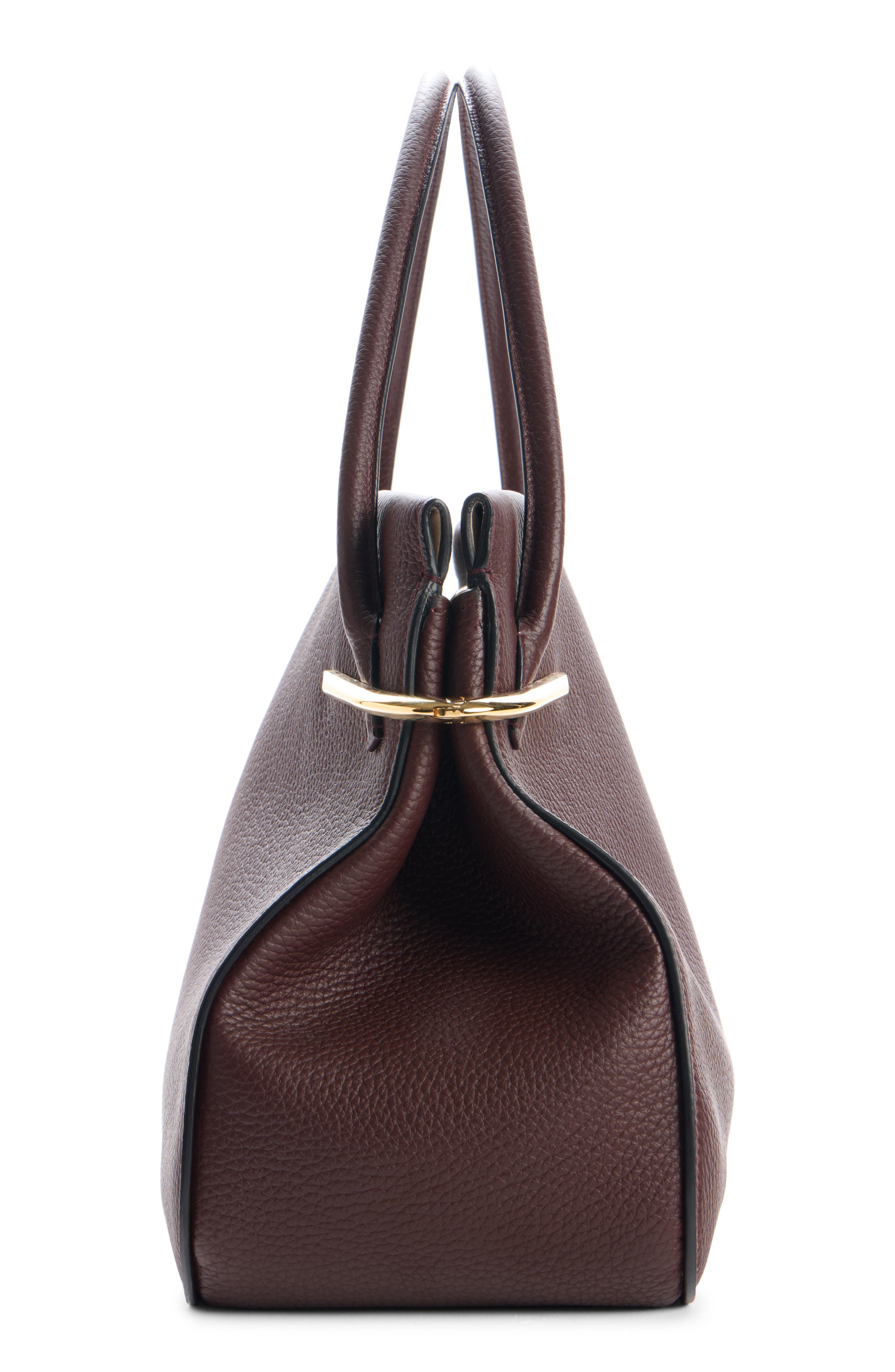 Givenchy Large Pinch Leather Top Handle Bag, Alternate, color, 202-Ebony Brown