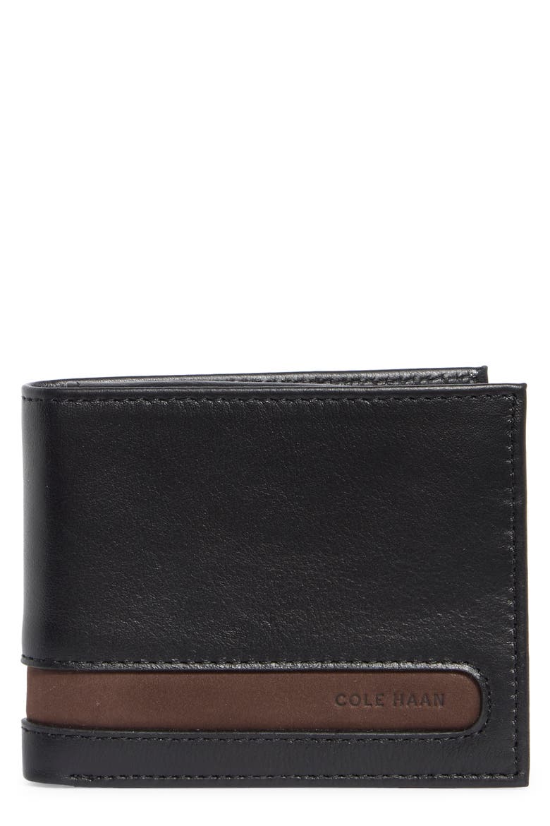 Gina Leather Passcase, Main, color, BLACK