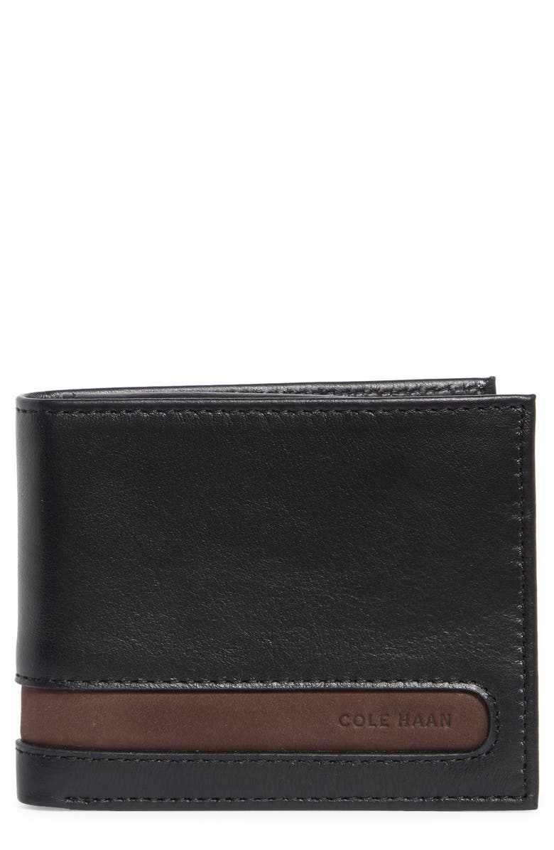 Cole Haan Gina Leather Passcase, Main, color, Black