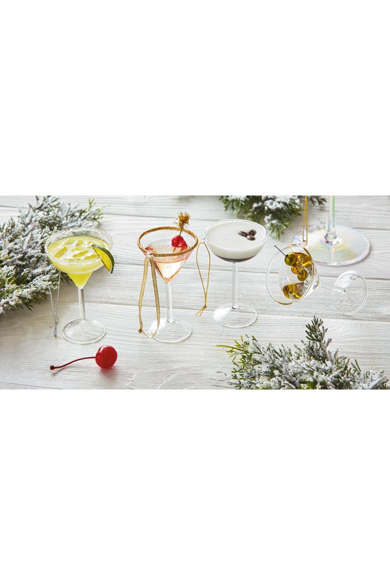Espresso Martini Glass Ornament Multicolor Christmas Decor, Alternate, color, Multicolored