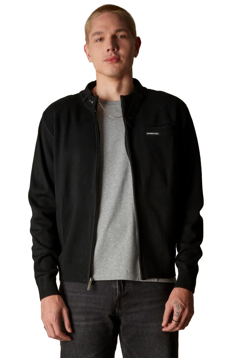 Men's Iconic Racer Sweater, Main, color, Black