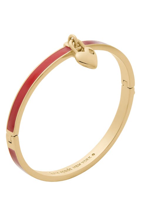 heart and spade enamel charm bracelet